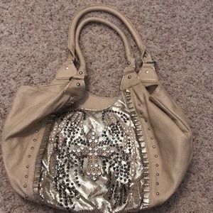 Jeweled tote bag